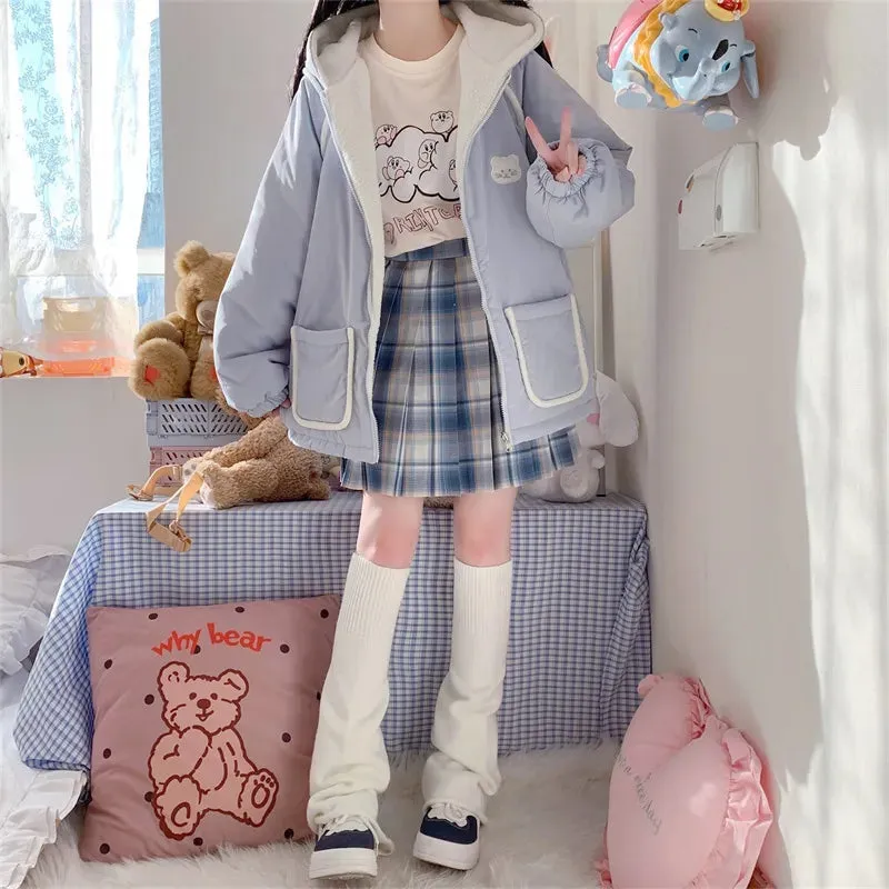 Pastel Bear Double-Sided Jacket