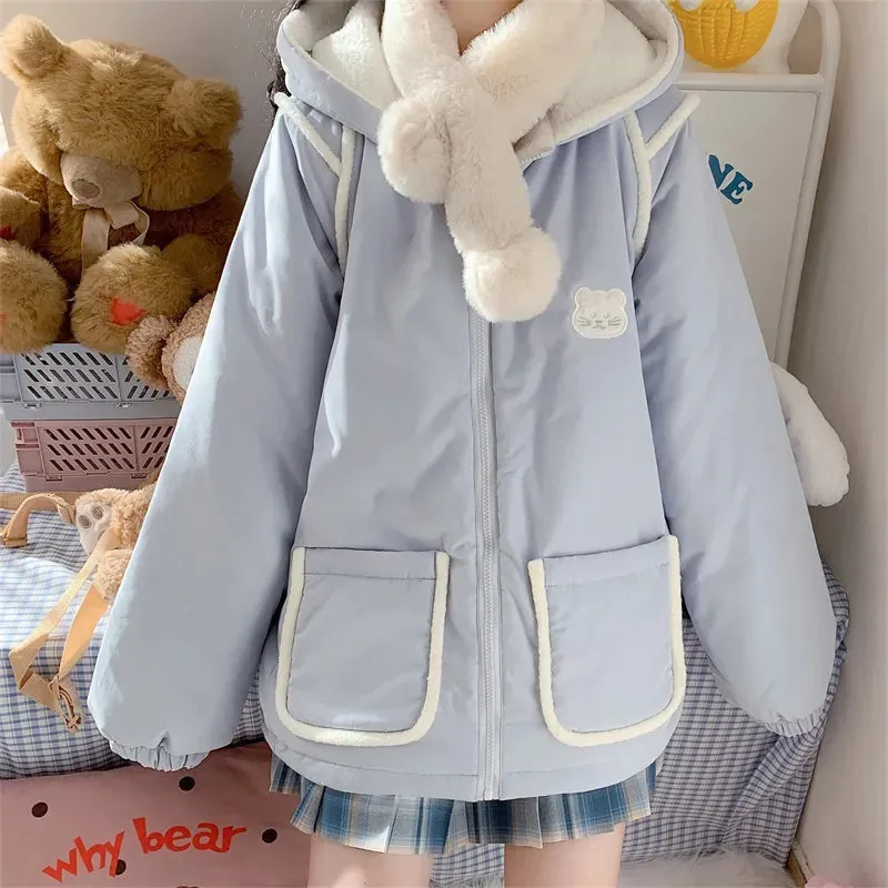 Pastel Bear Double-Sided Jacket