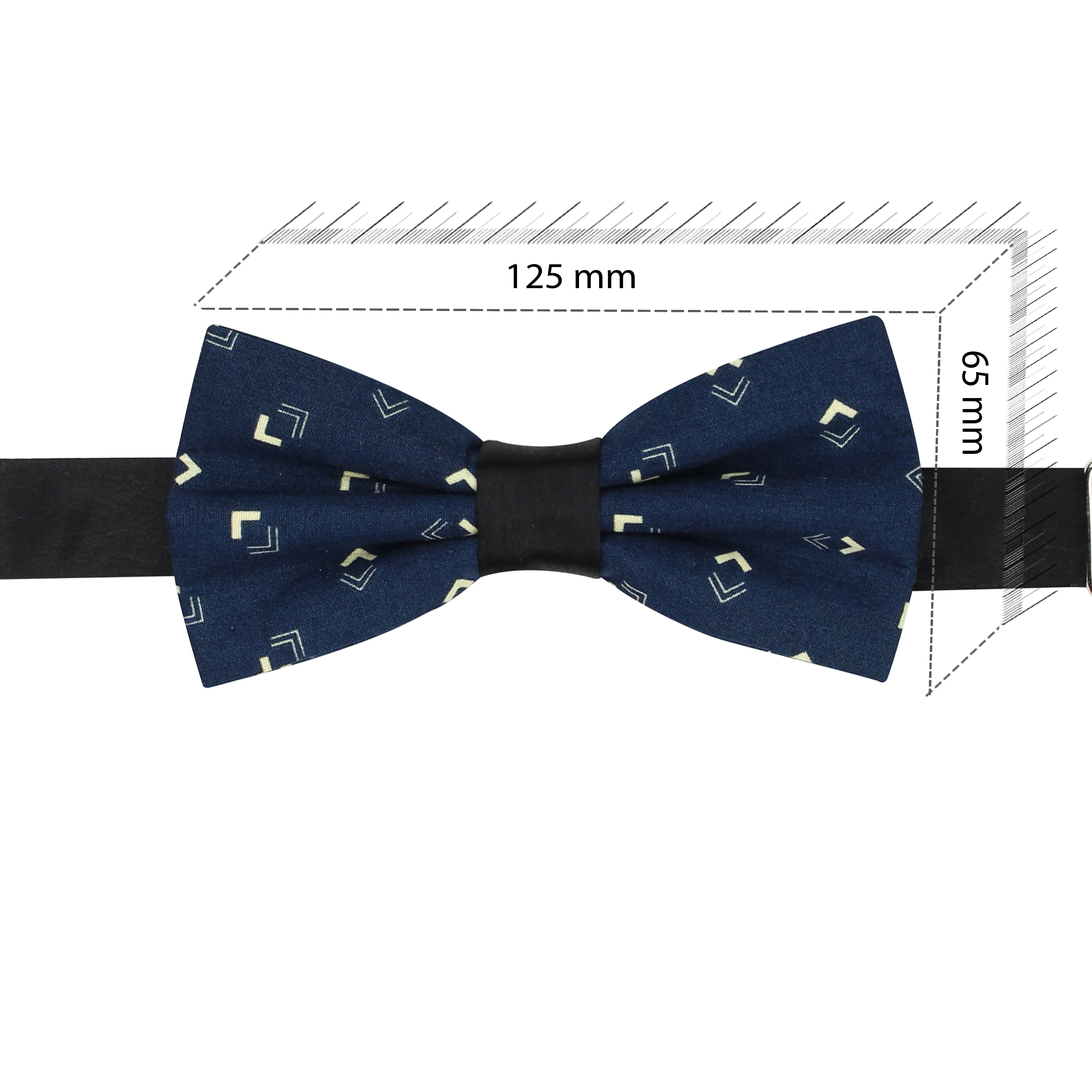 Peluche Ally Abstract Blue Bow Tie For Men