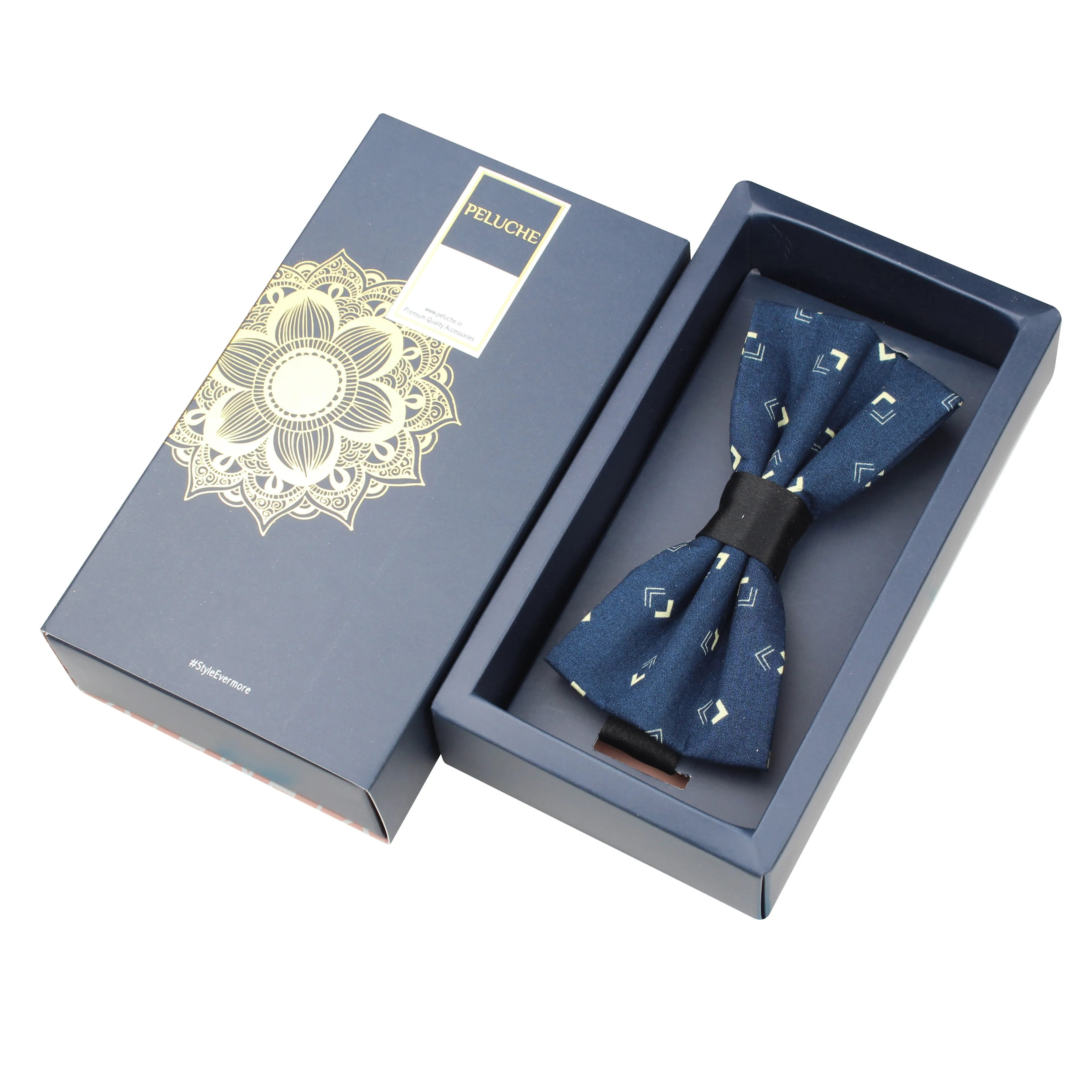 Peluche Ally Abstract Blue Bow Tie For Men