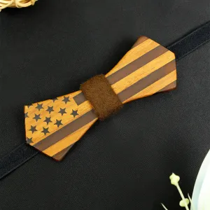 Peluche Wooden Brown Bow Tie For Men