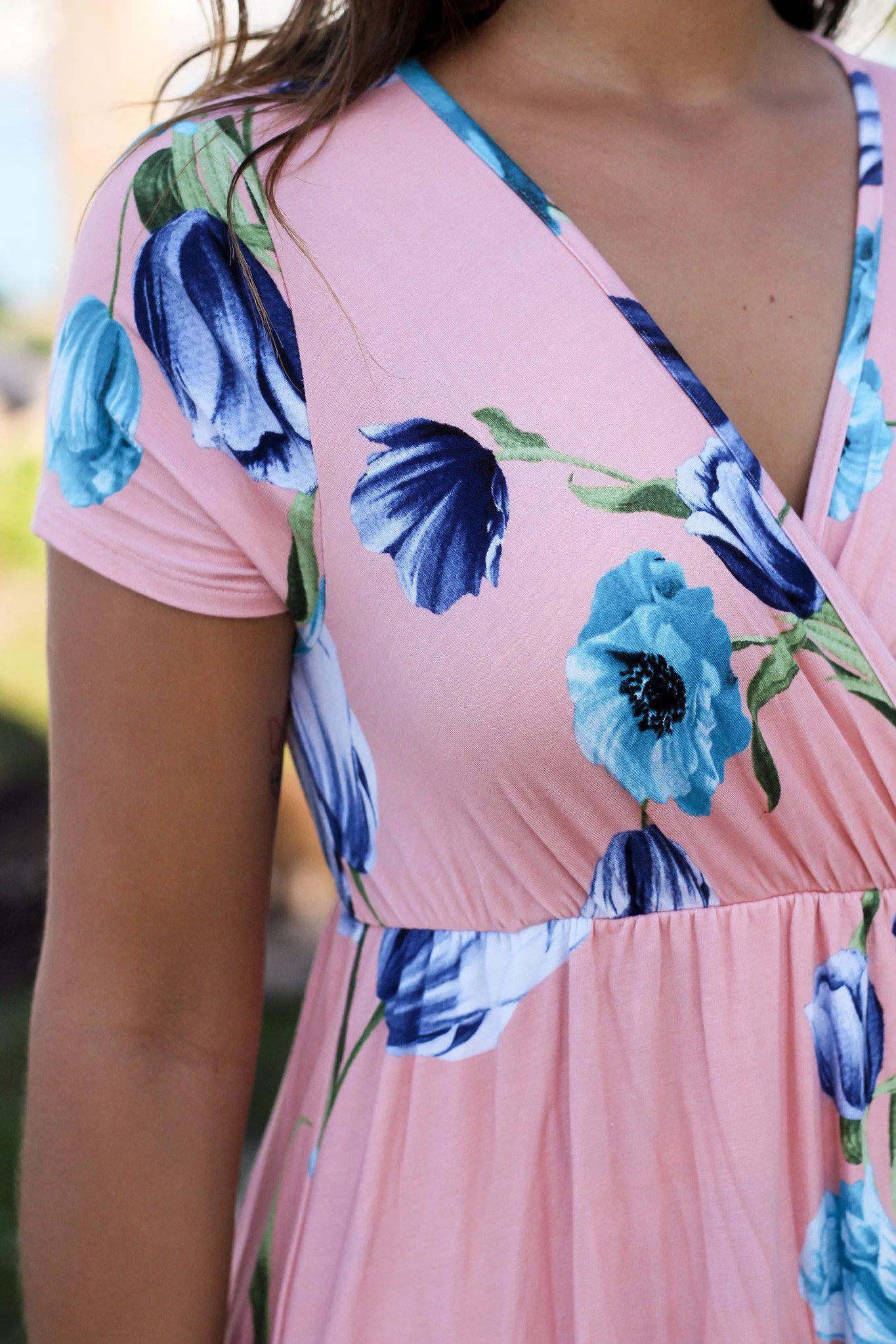 Pink Floral High Low Dress