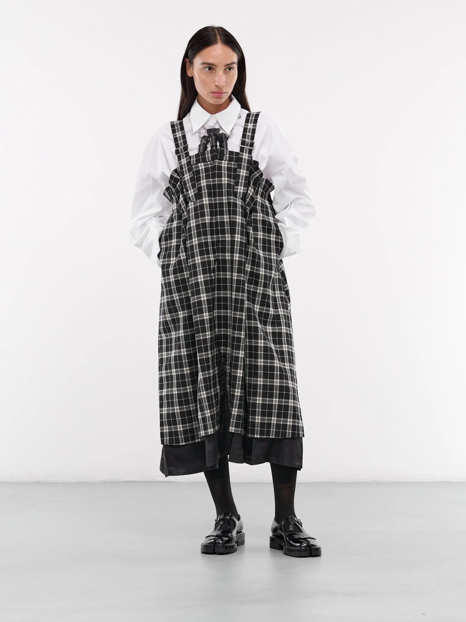 Plaid Suspender Skirt (3N-A004-051-PLAID)