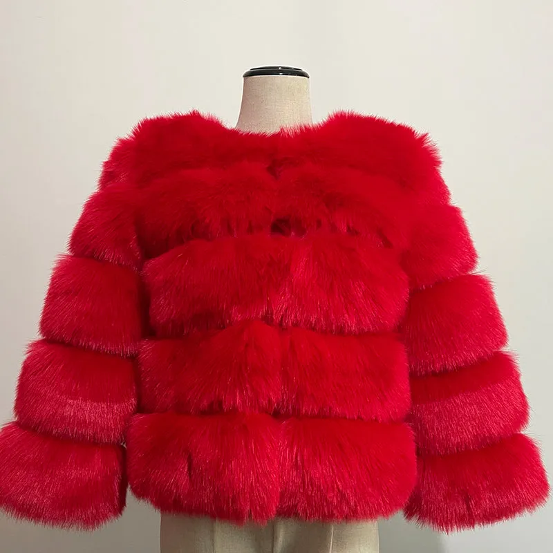 Plush Hot Pink Faux Fur Jacket