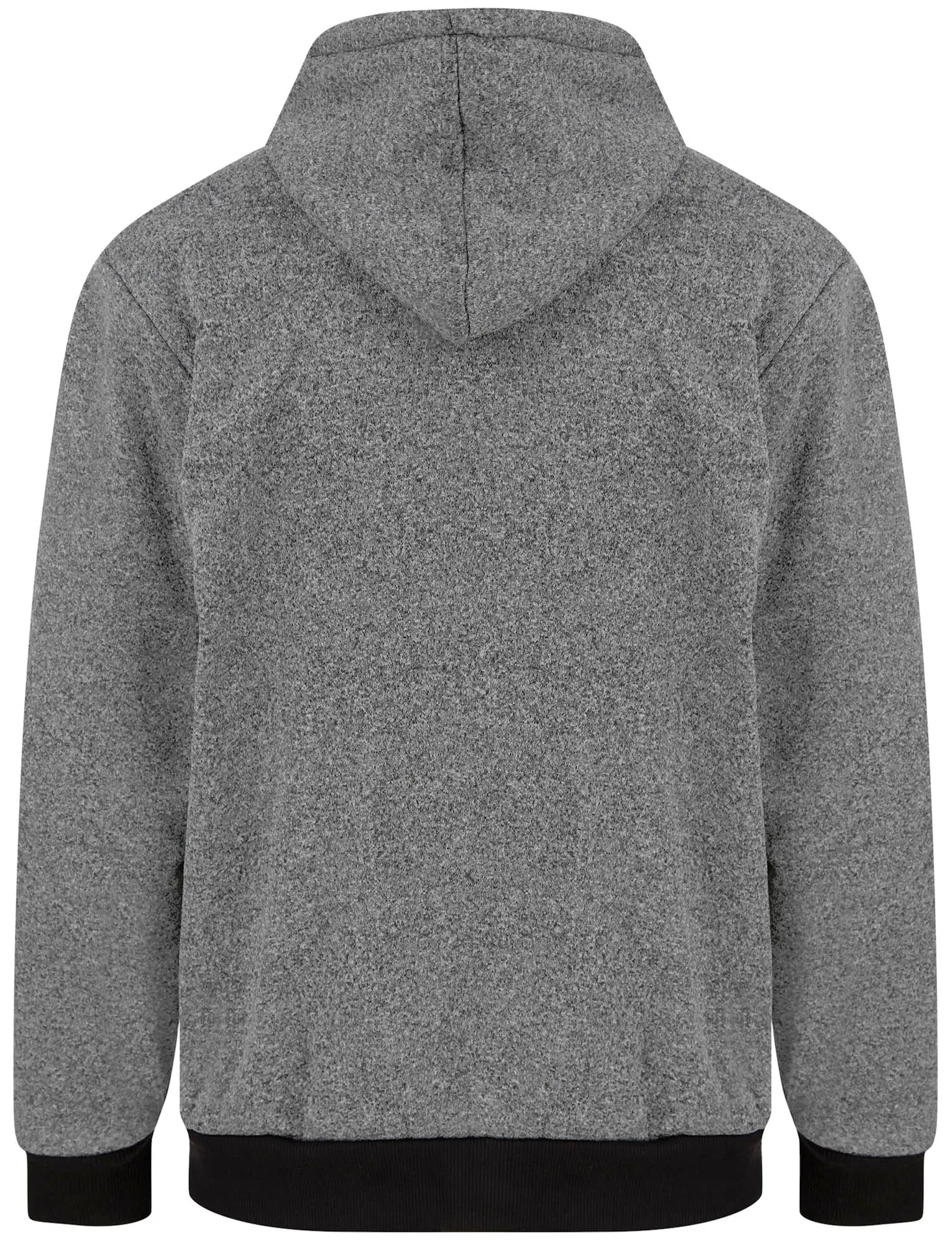 Prescott Chunky Zip Through Hoodie With Borg Lining In Light Grey