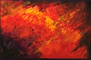 "Fiery Universe"  Original Acrylic on Canvas "SOLD"