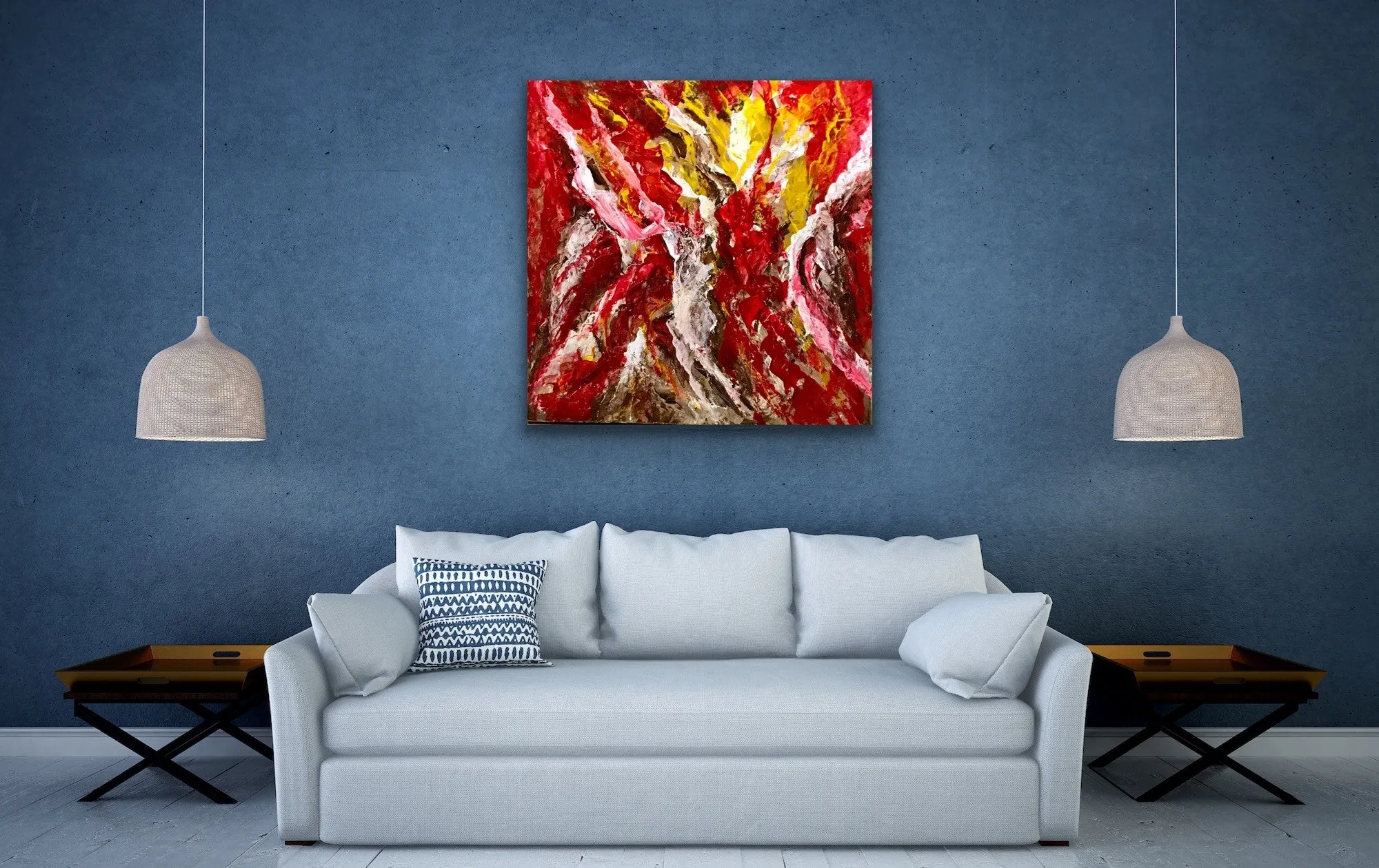 "Fire of Life" Original Acrylic Artwork on Canvas