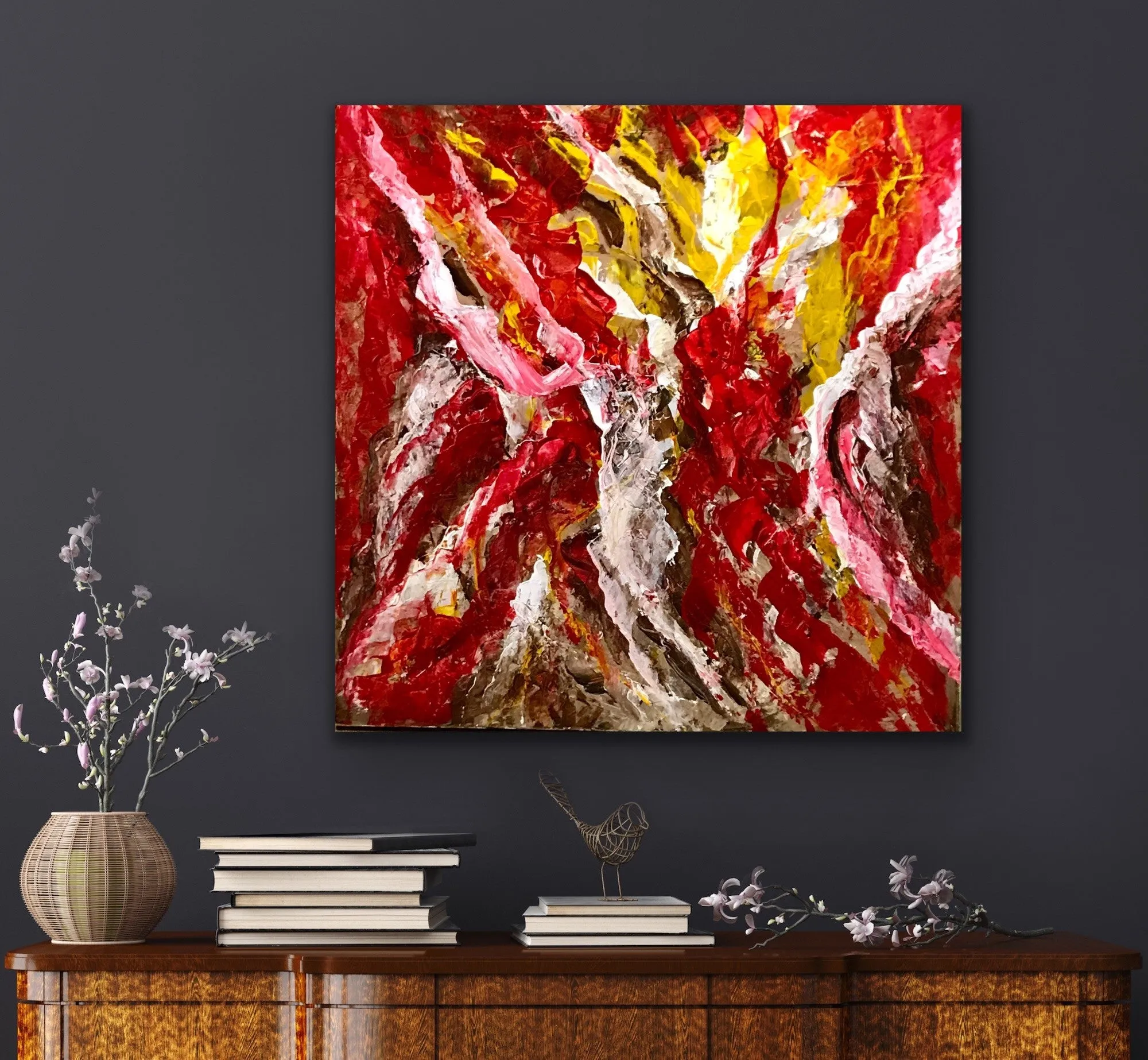 "Fire of Life" Original Acrylic Artwork on Canvas