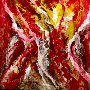 "Fire of Life" Original Acrylic Artwork on Canvas