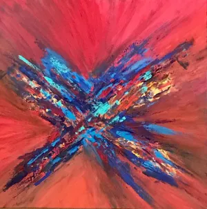 "Starburst" Decorative Artwork on Canvas