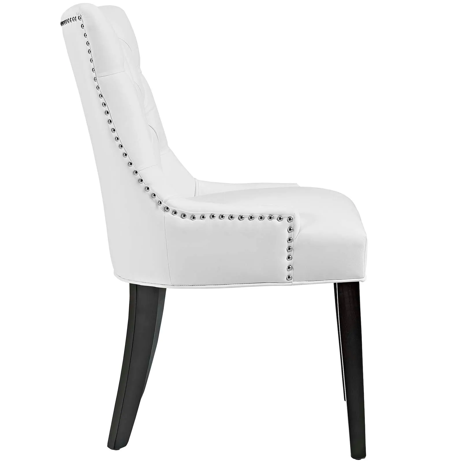 Regent Tufted Vegan Leather Dining Chair White EEI-2222-WHI