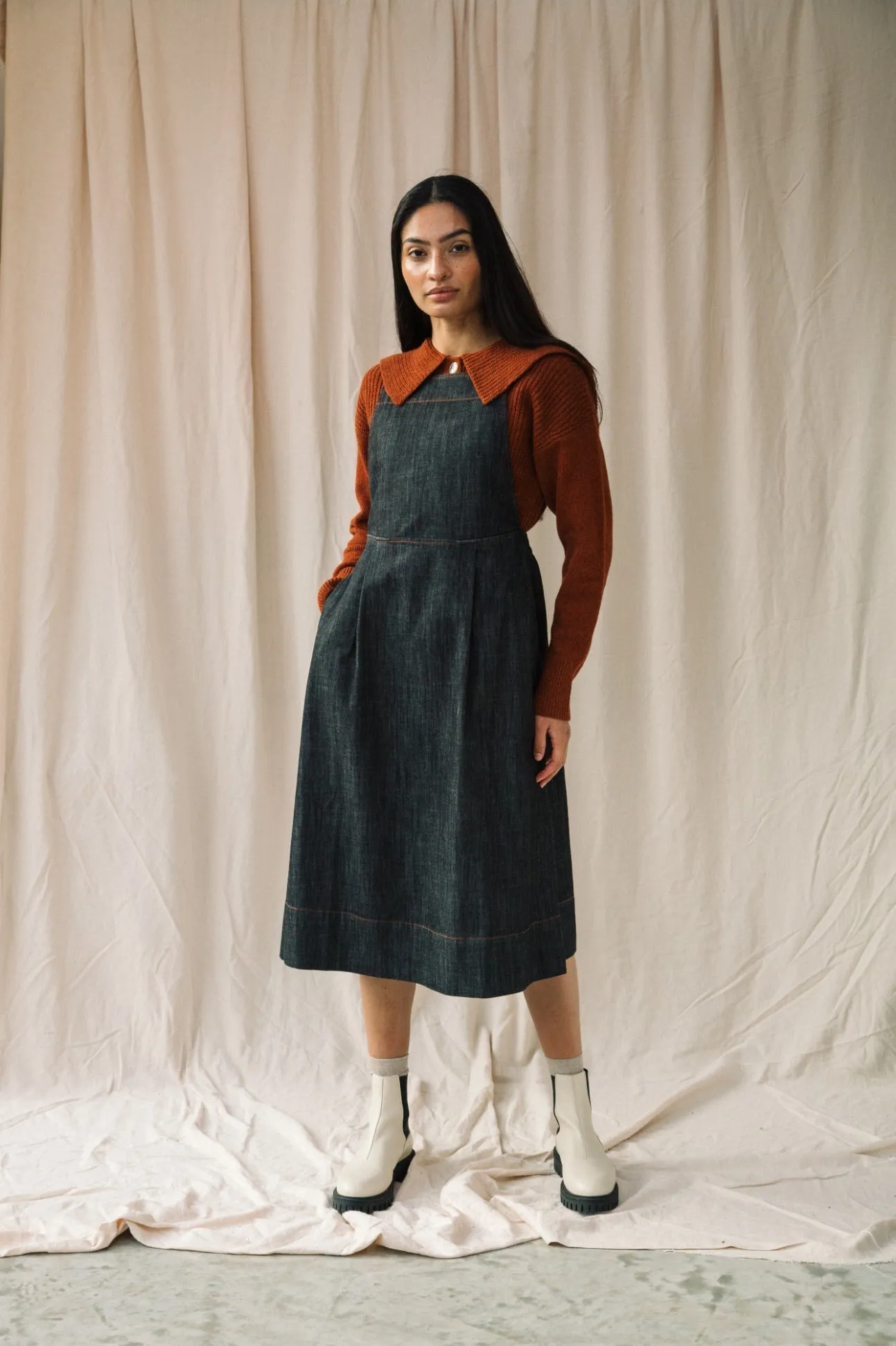 Rini Recycled Wool Jumper in Paprika Marl