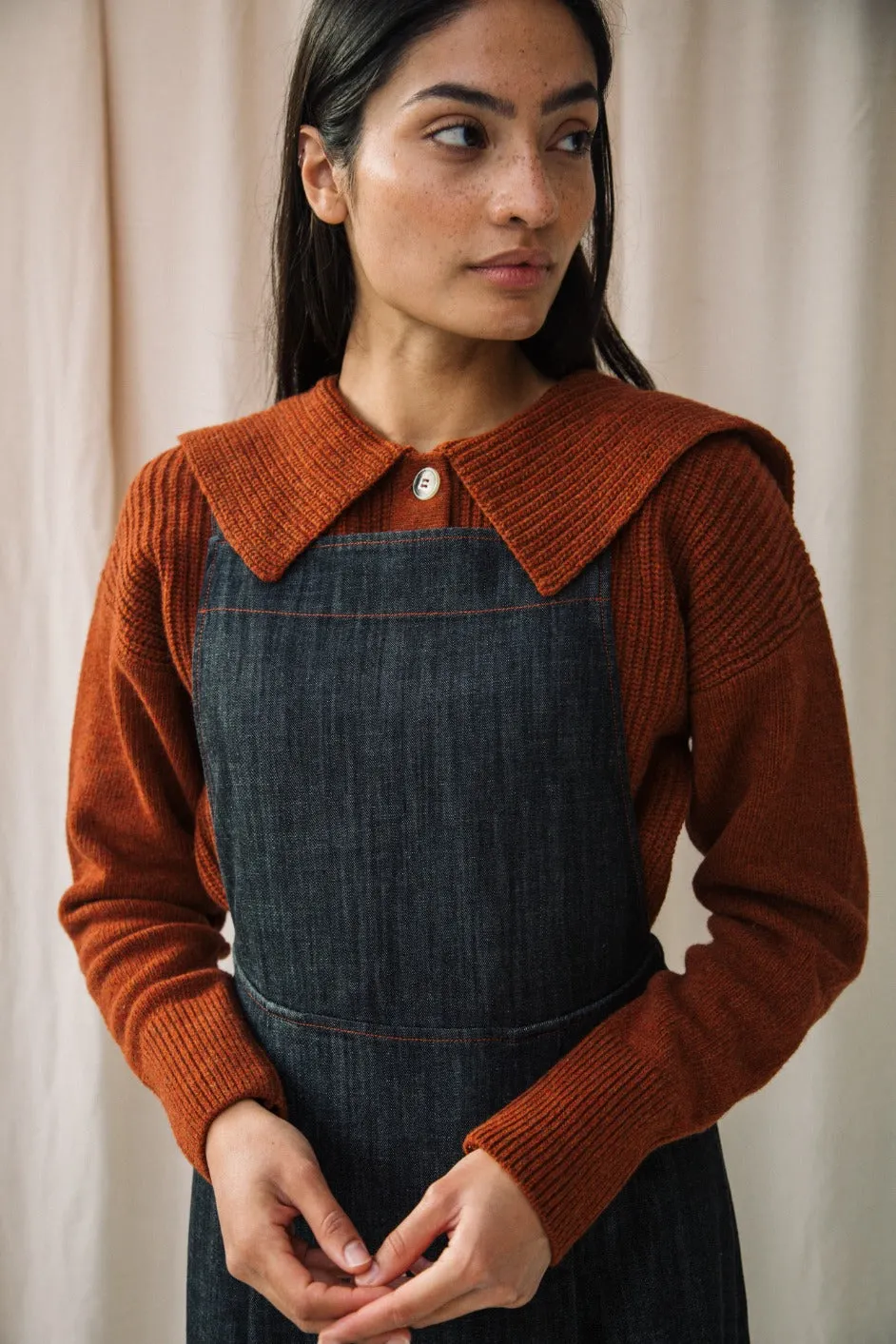 Rini Recycled Wool Jumper in Paprika Marl