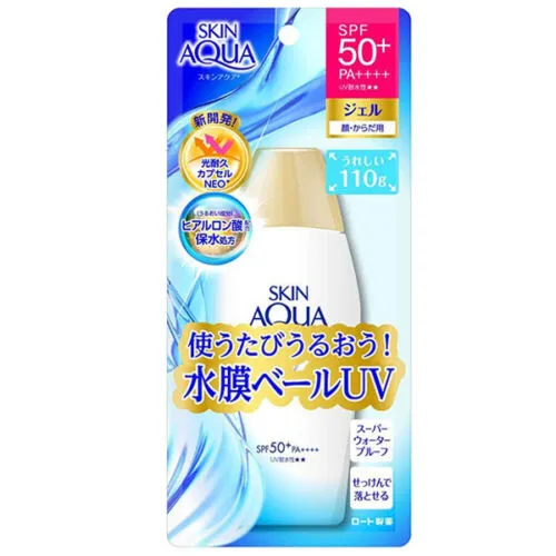 Rohto Skin AQUA UV Super Moisture Gel Sunscreen SPF50 /PA     110g