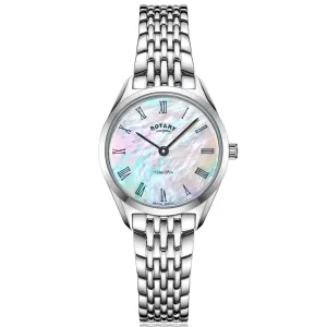 Rotary Ultra Slim Ladies Silver Watch LB08010/41