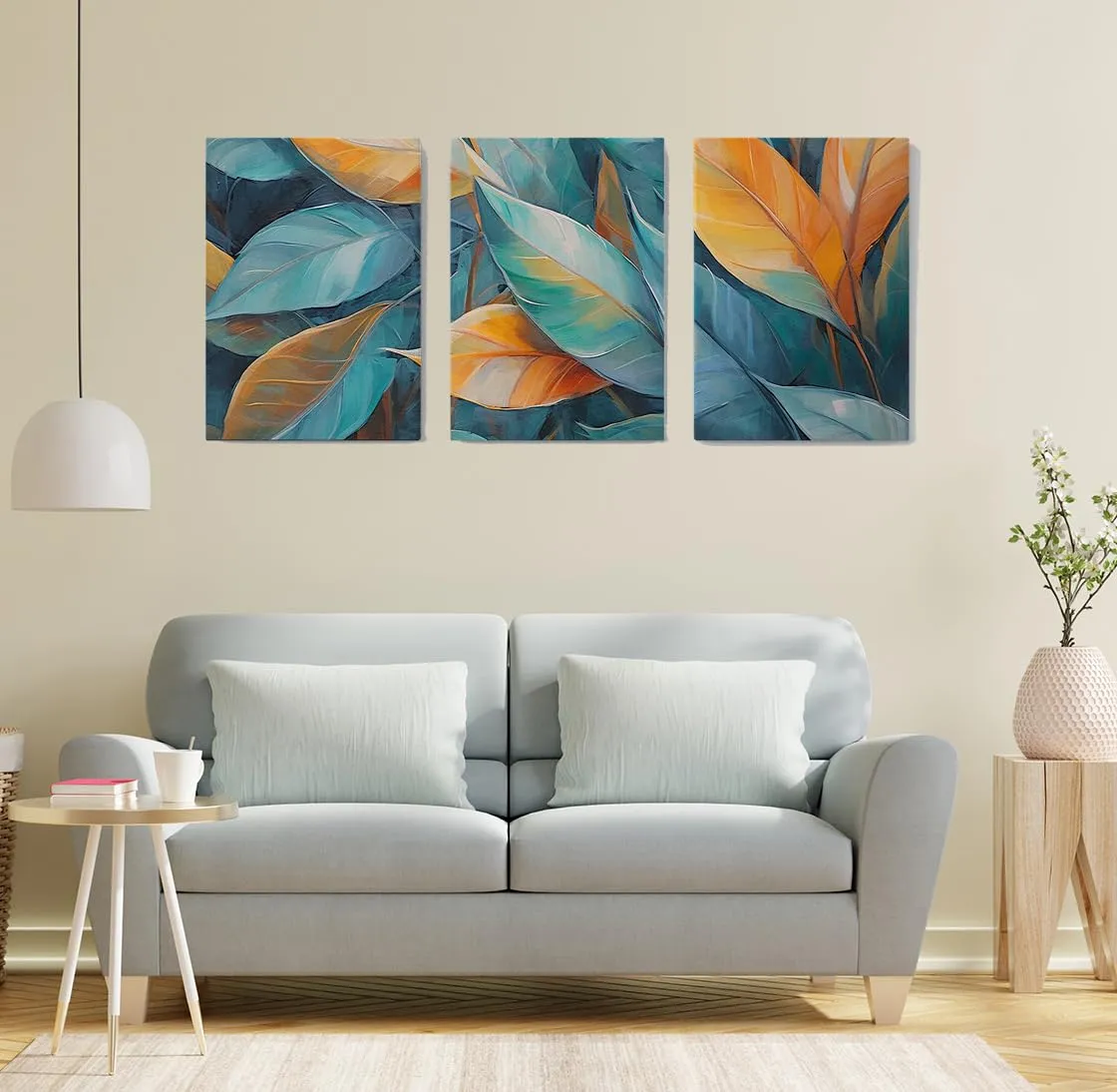 SCPmarts Modern Art Floral Painting For Living Room Bedroom Office Wall Decoration Wood Premium Paintings With Frame For Home Decoration (Abstract Flower 8, 12 Inch x 16 Inch)