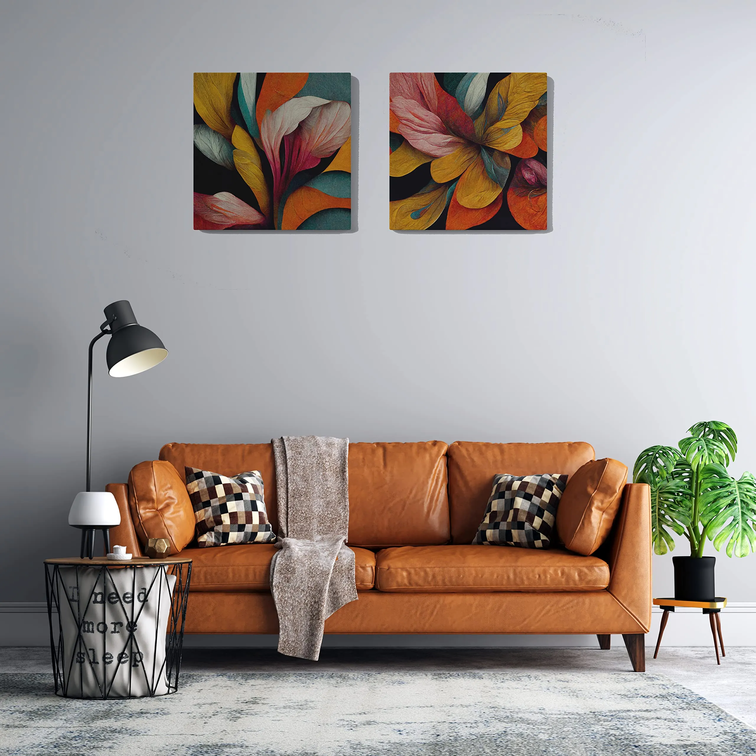 SCPmarts Wall Paintings for Home Decoration | Abstract Canvas Painting | Canvas Painting for Wall Decoration | Paintings for Bedroom | Wall Art for Living Room Set Of 2 (Theme 4, 12 Inch x 12 Inch)