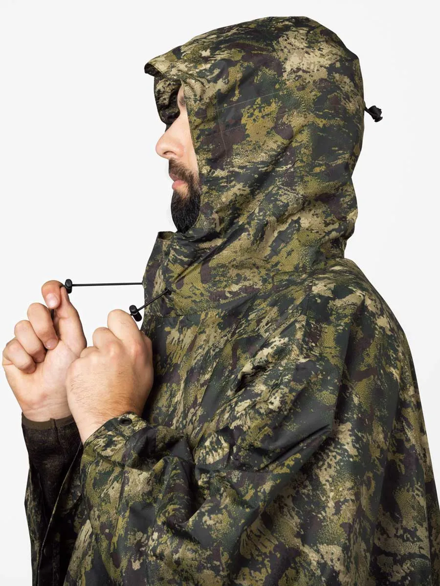 SEELAND Taxus Packable Camo Rain Poncho - InVis Green