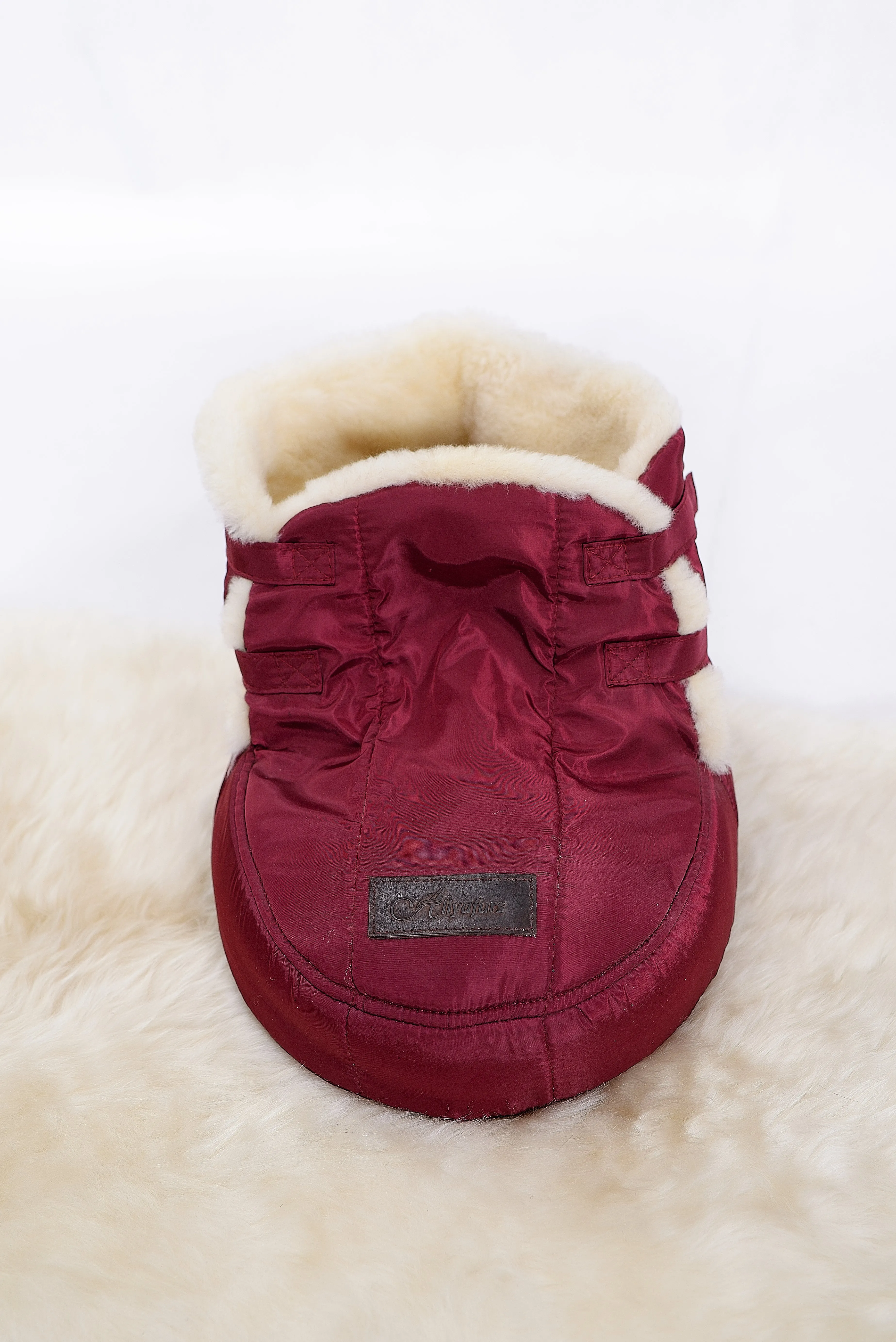 Sheepskin Foot Warmer in Red color