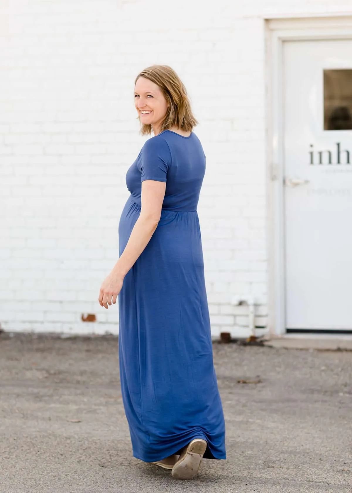 Short Sleeve Pocket Maxi Dress-FINAL SALE