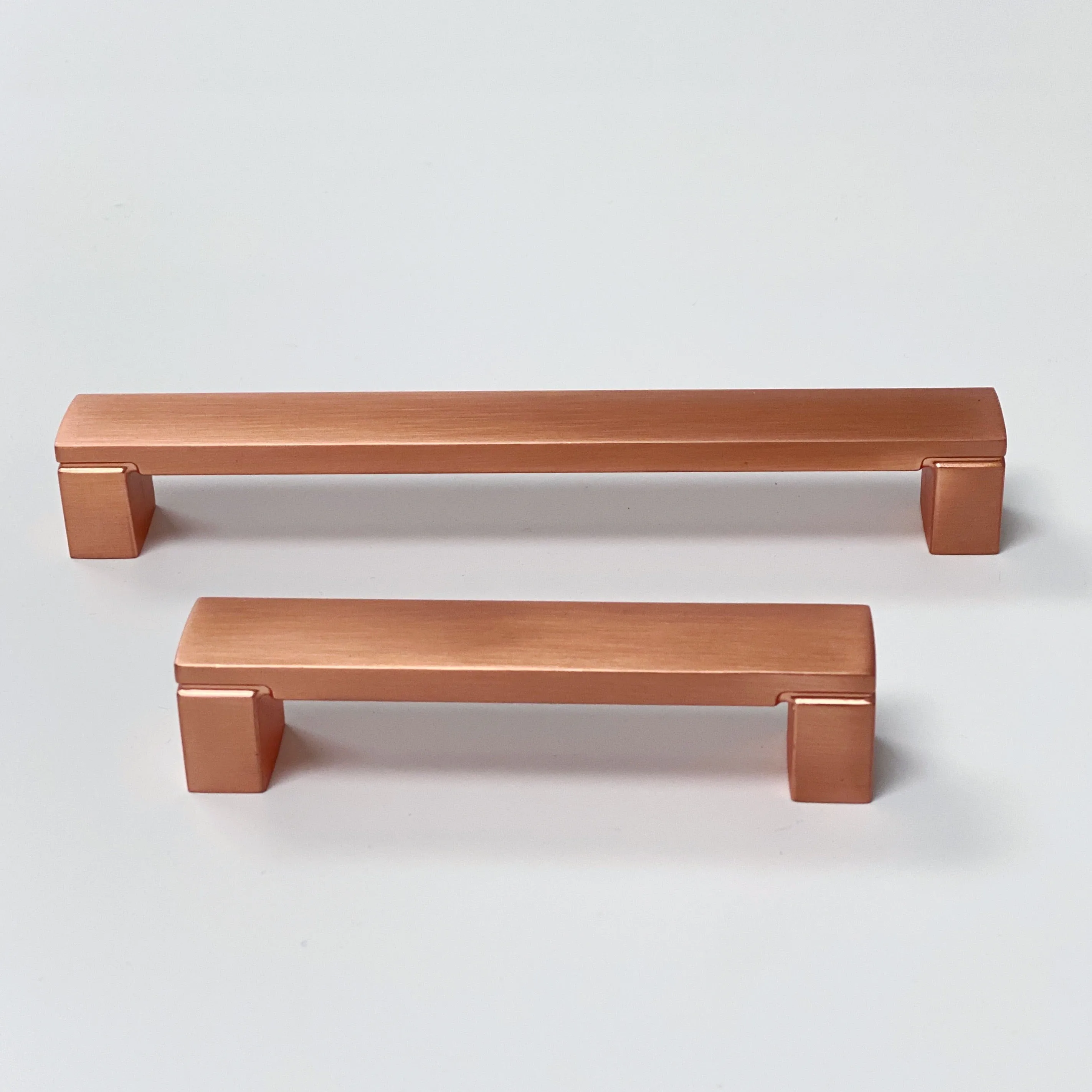 Squared Copper "Beam" Drawer Handles - Cabinet Hardware