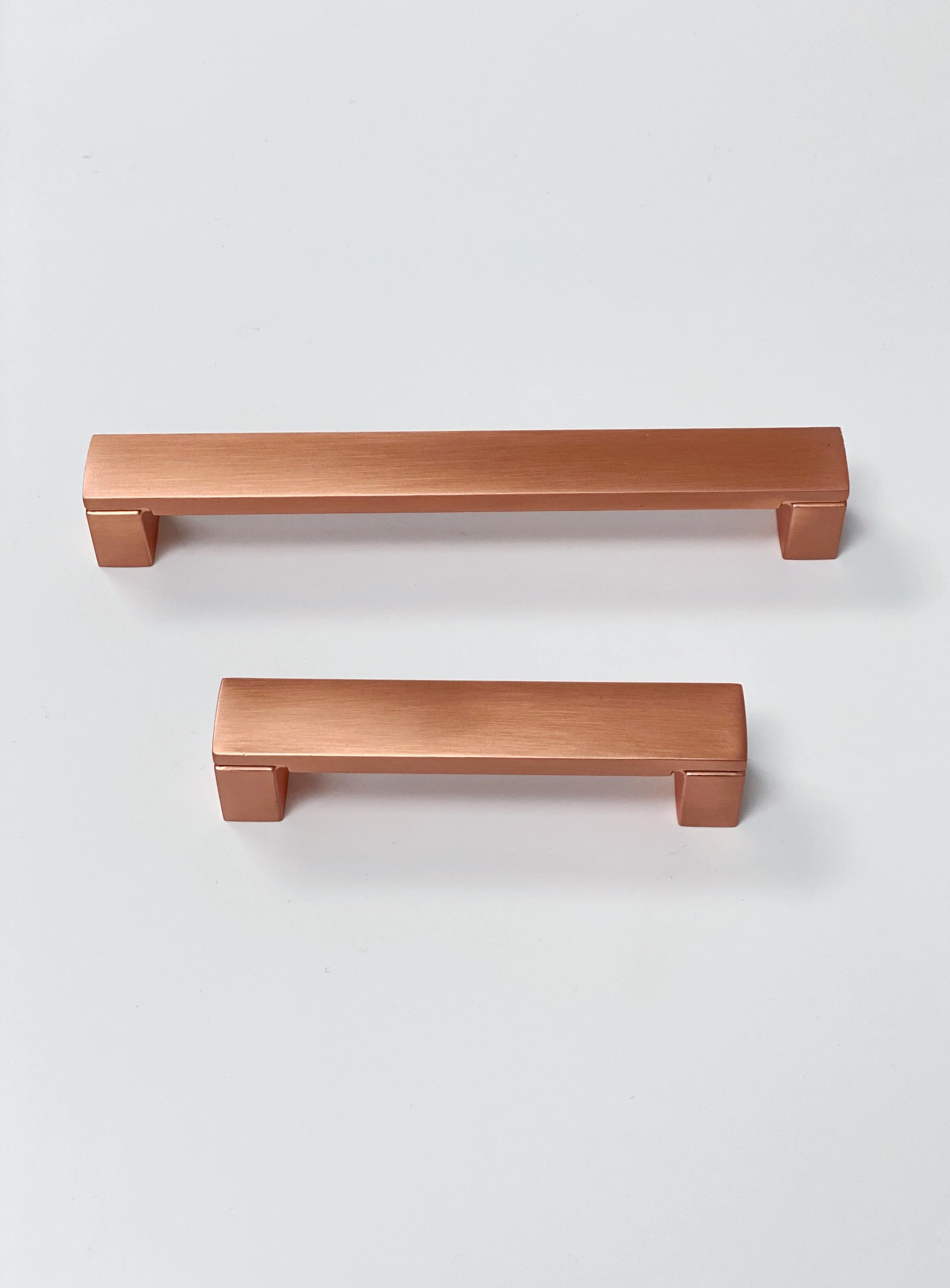 Squared Copper "Beam" Drawer Handles - Cabinet Hardware