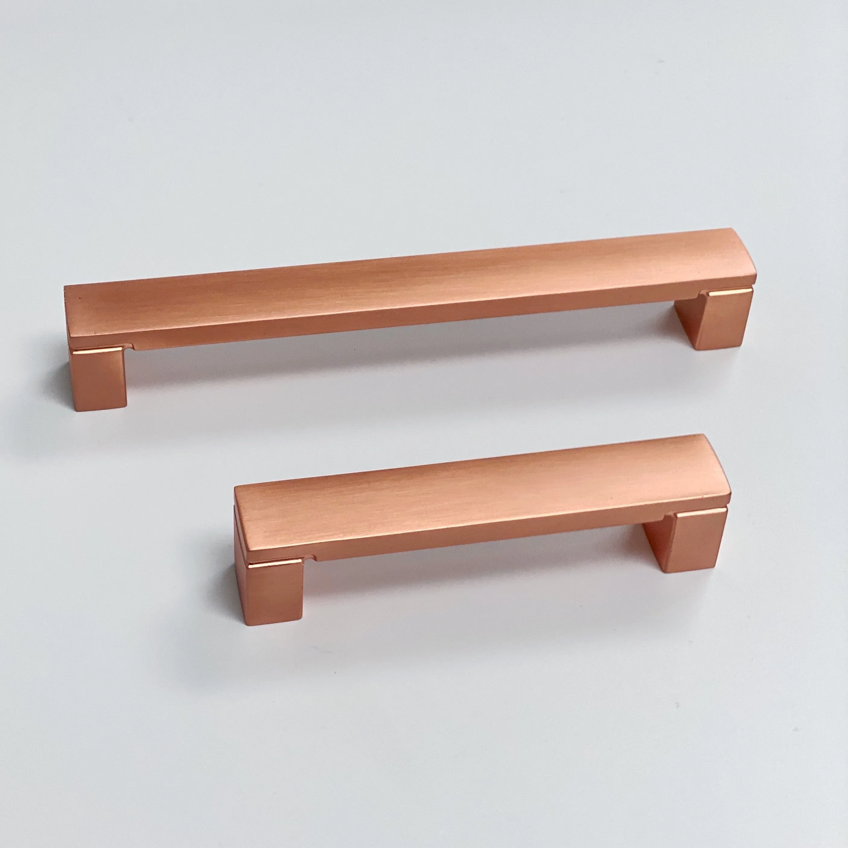 Squared Copper "Beam" Drawer Handles - Cabinet Hardware