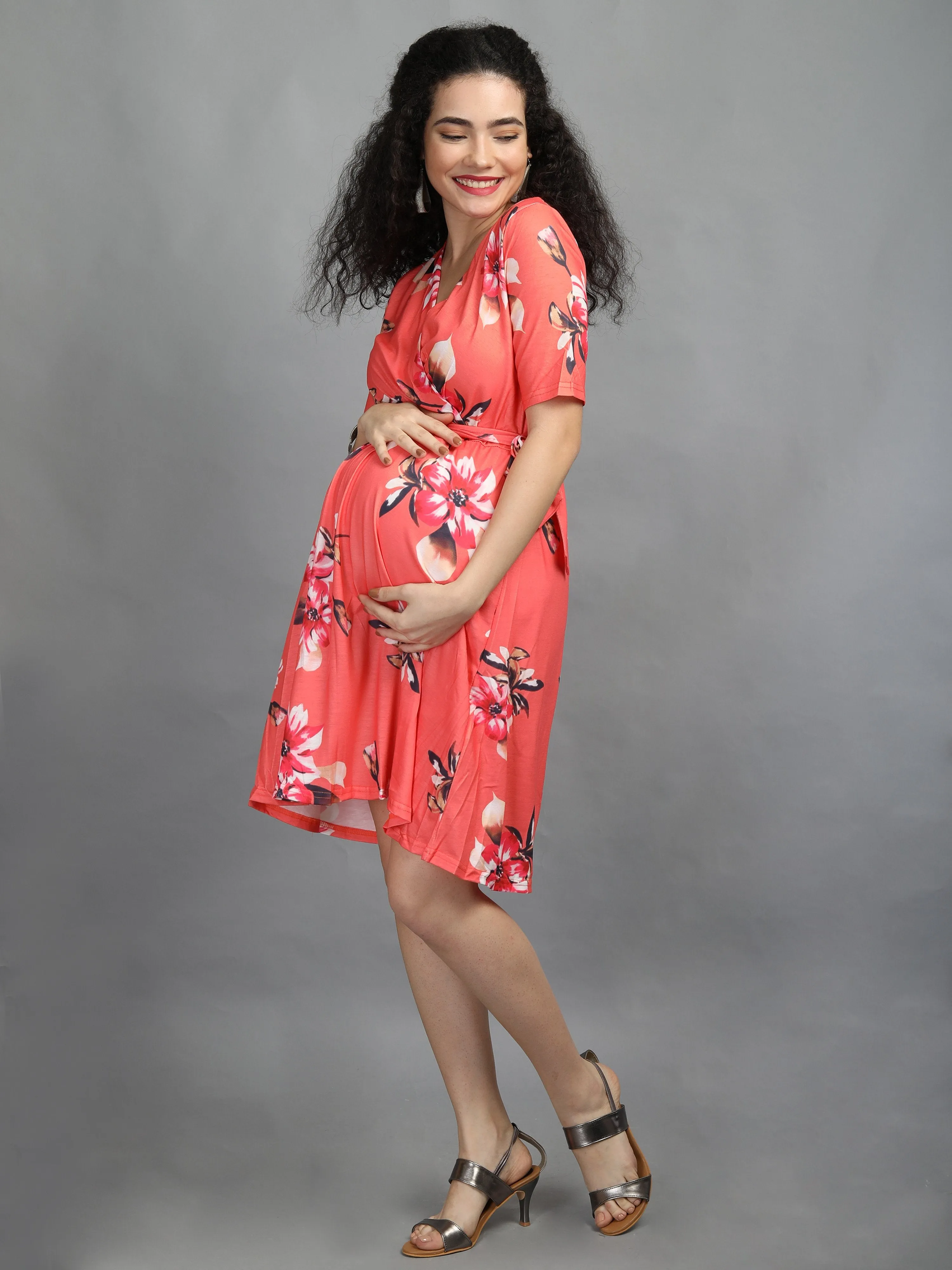 Sweet Caramel Maternity Dress