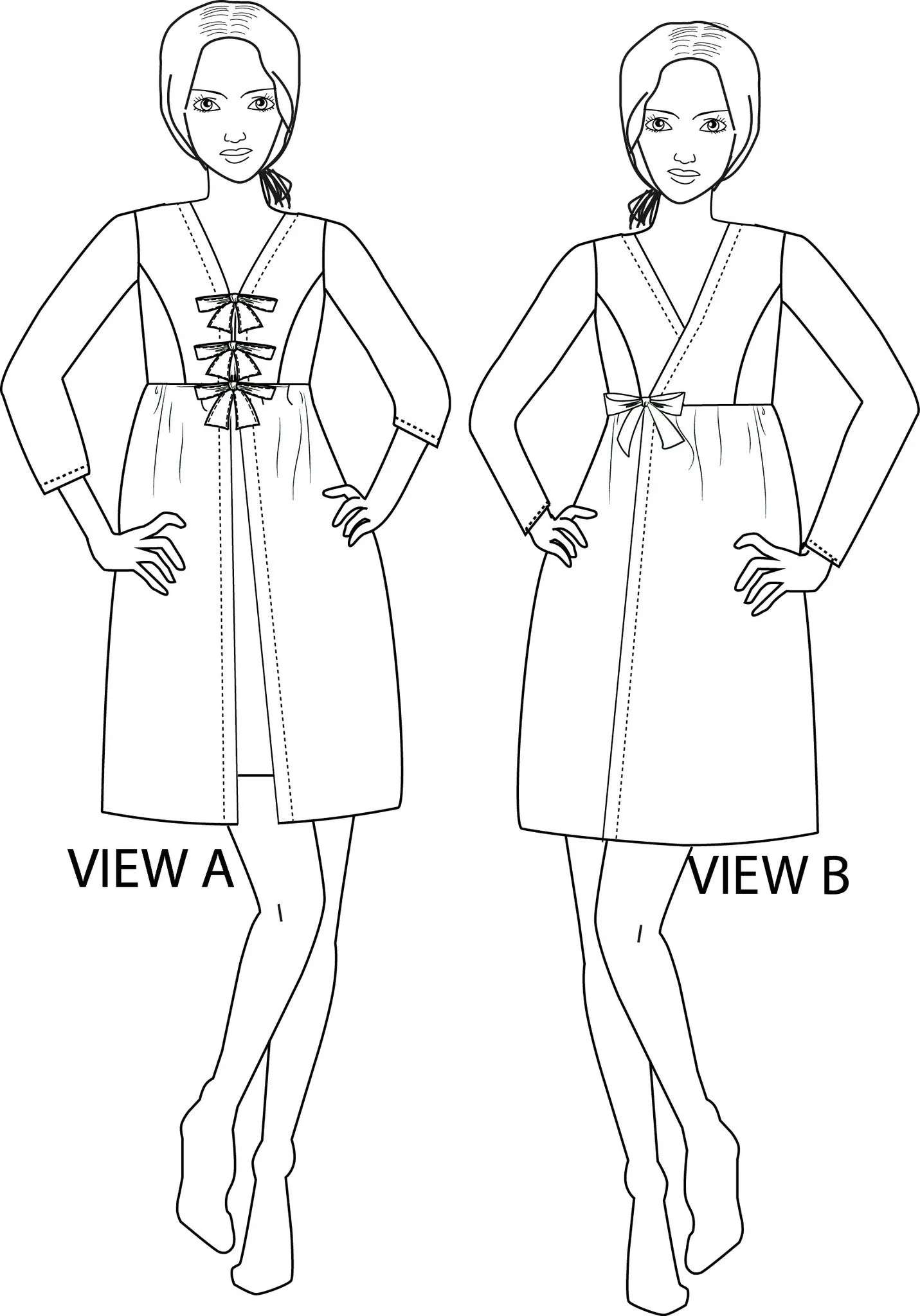 Sybil Robe  PDF Sewing Pattern  XXS to 3XL