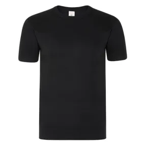 Thermal Short Sleeved T-Shirt- Black