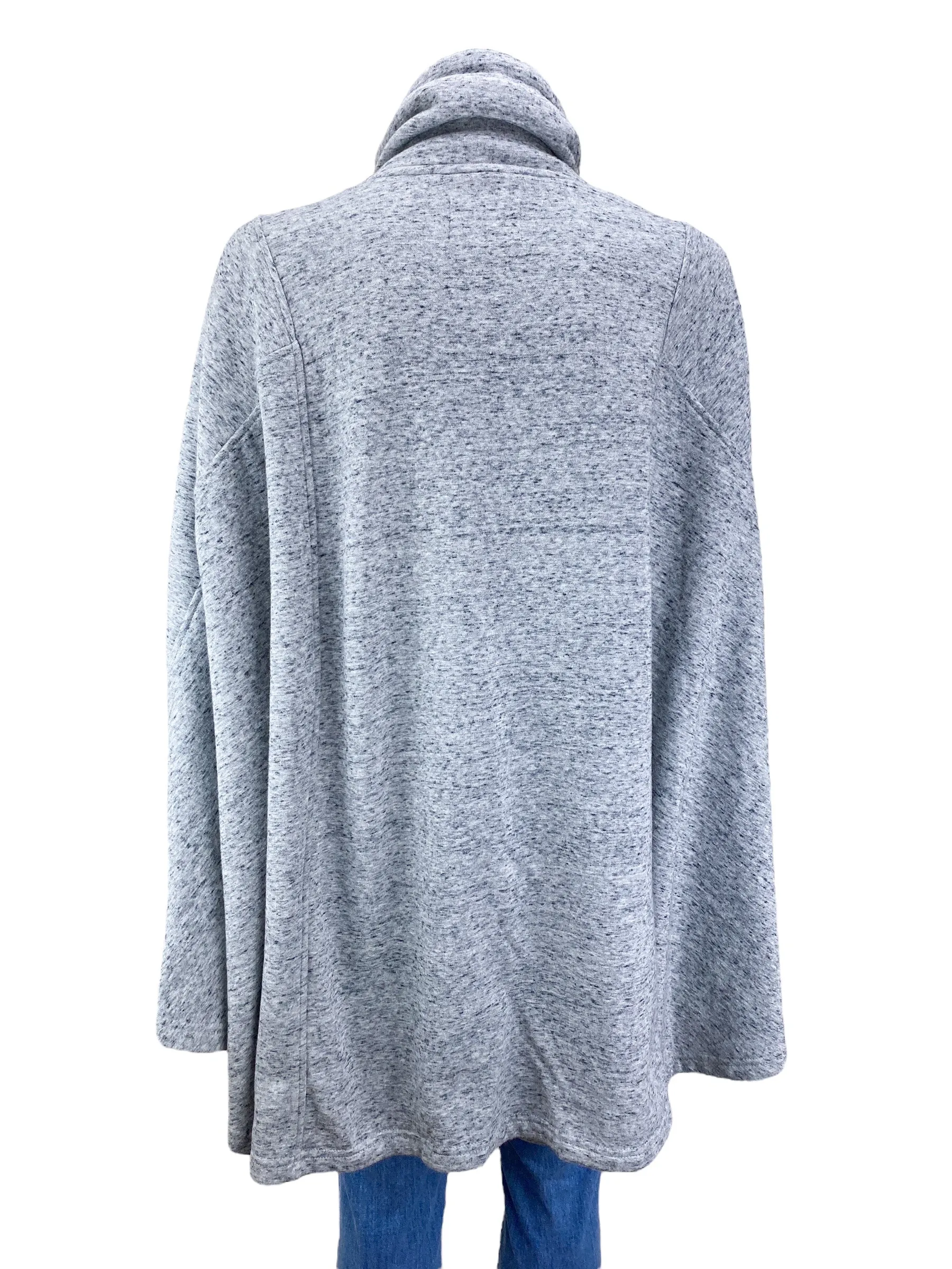 UGG Women's Cozy Pichot Fleece Poncho Grey Heather Size M/L