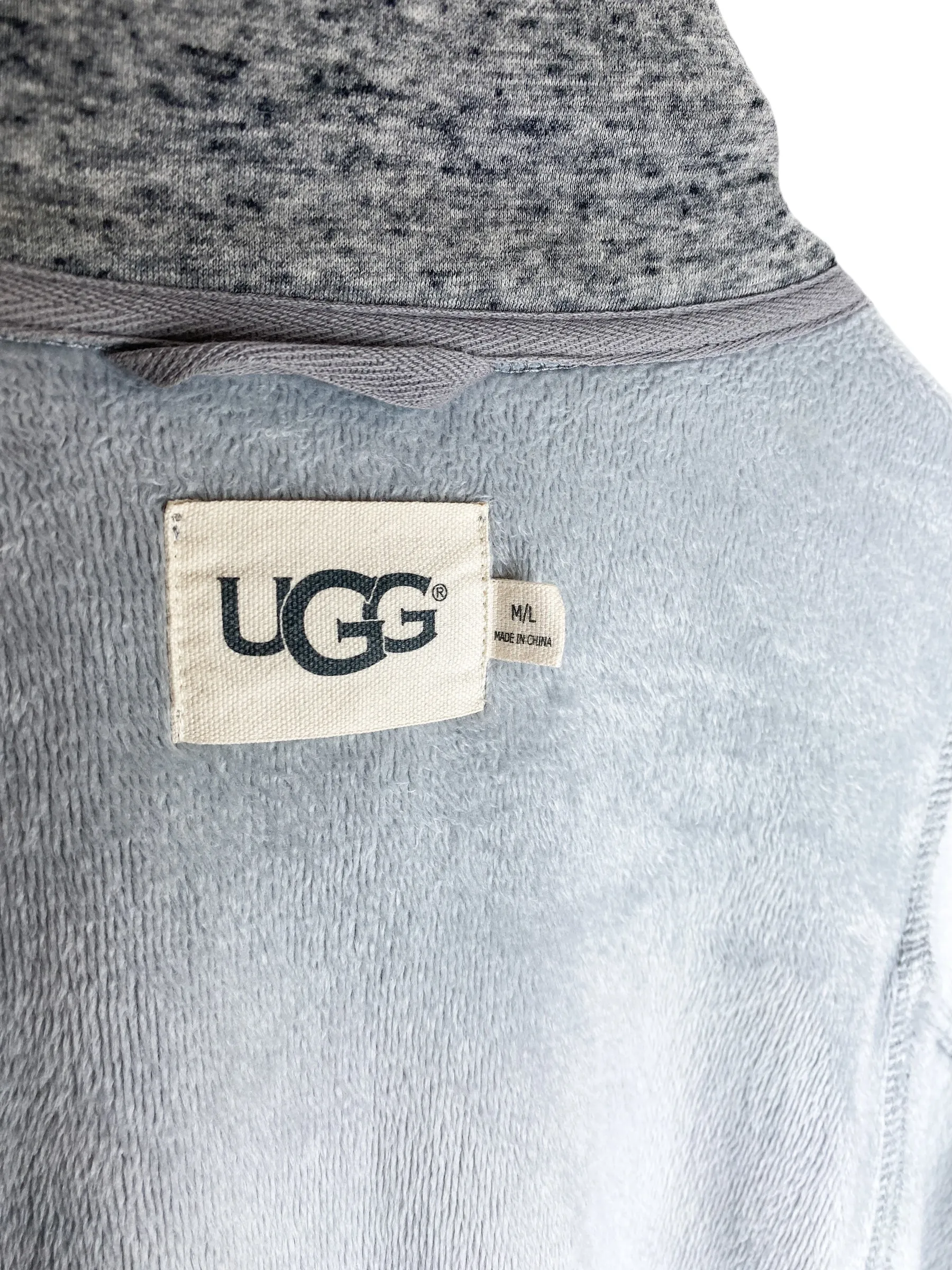 UGG Women's Cozy Pichot Fleece Poncho Grey Heather Size M/L