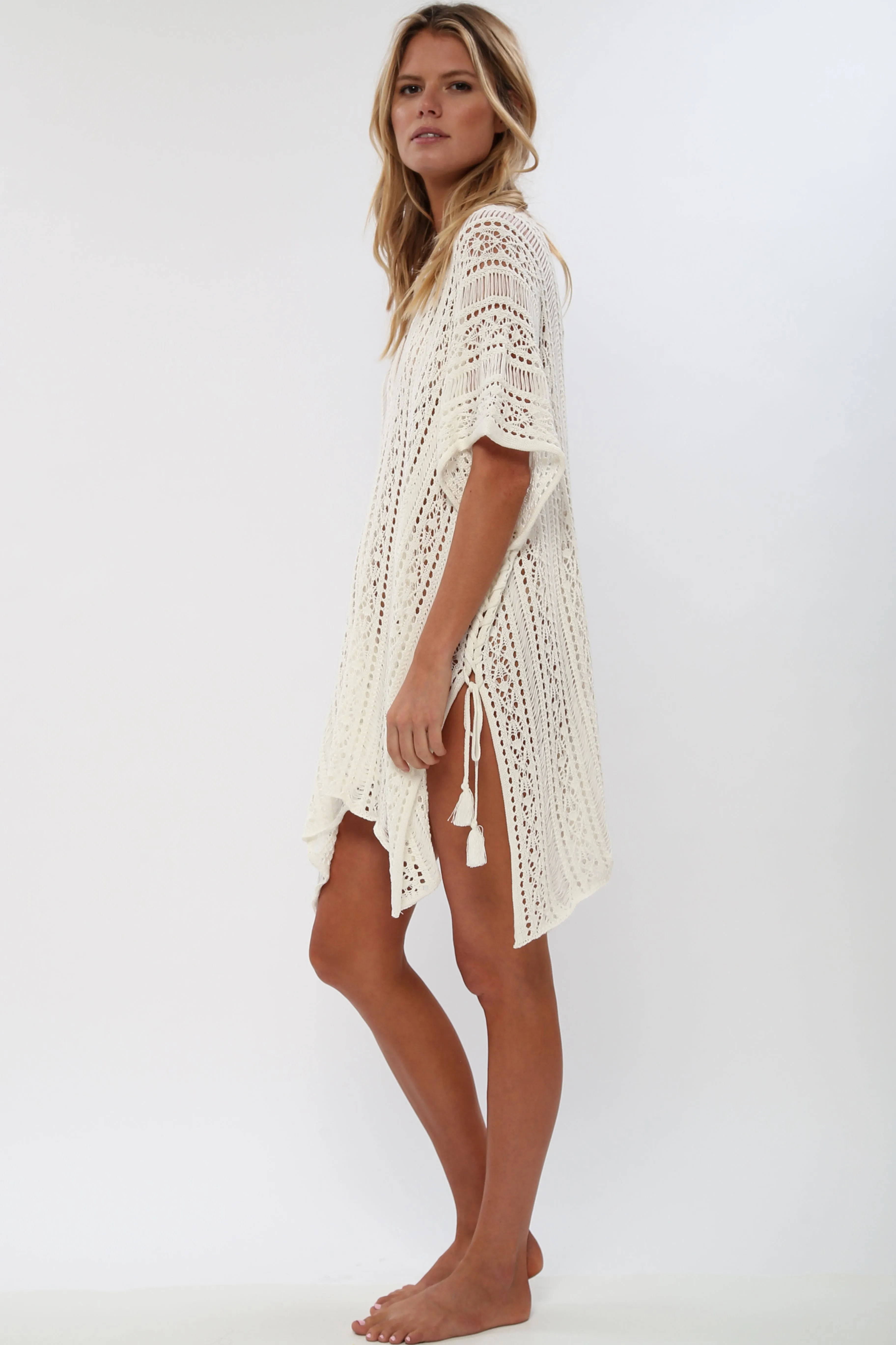 Up All Night Poncho in Creme de la Creme