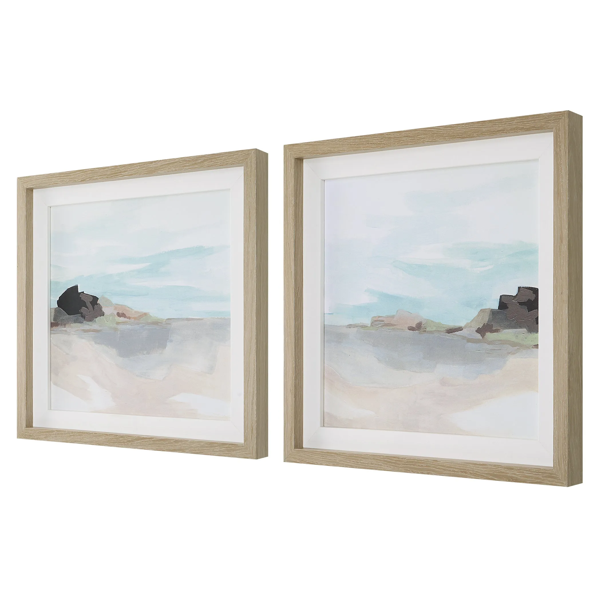 Uttermost Glacial Coast Framed Prints, Set/2