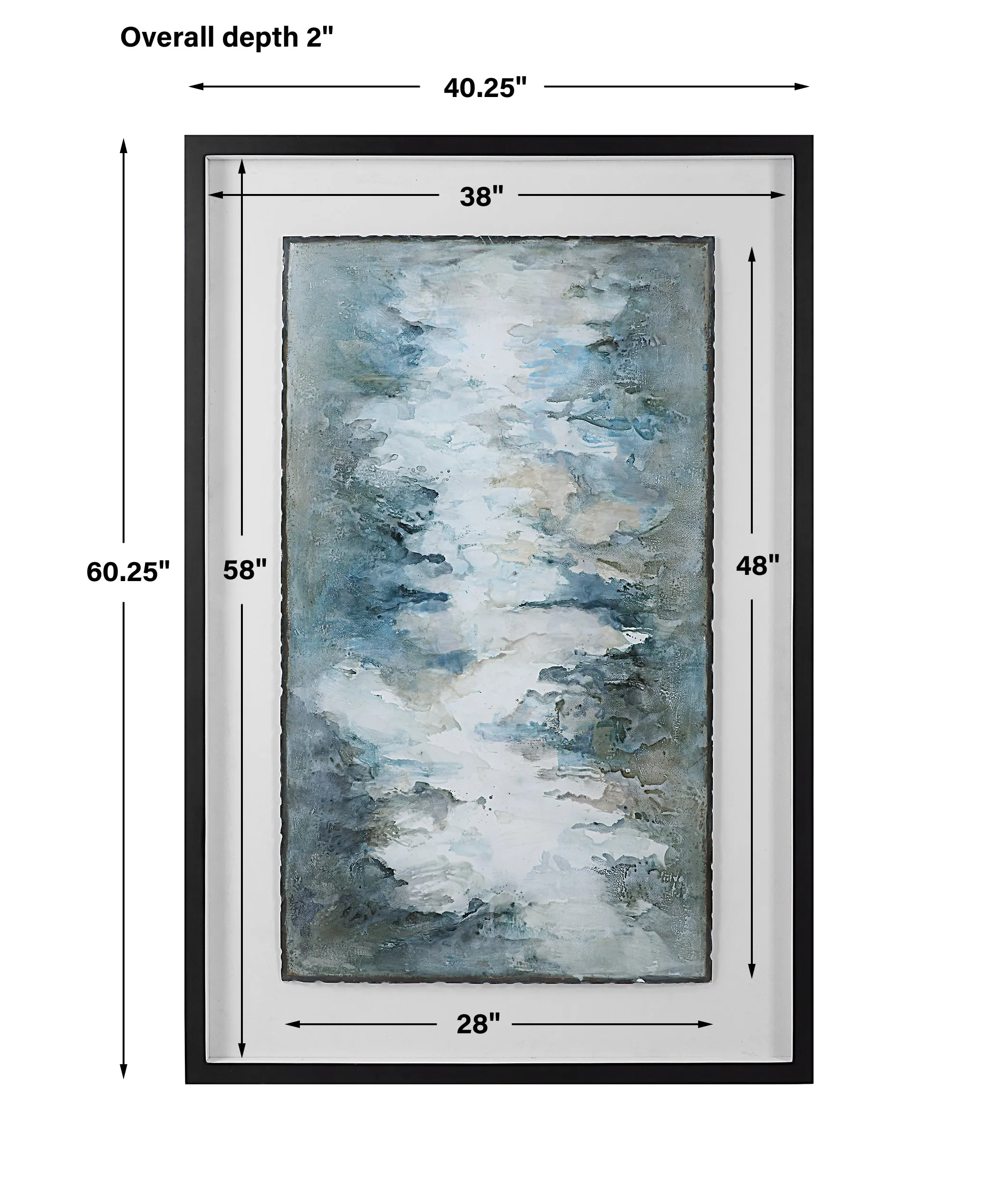 Uttermost Lakeside Grande Framed Abstract Print