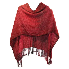 Vickie Vipperman Poncho, Red/Metallic #2, OS