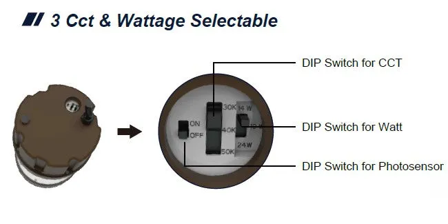 Walkway Bollard Lighting 41" (14w/19W/24W) and (3000K/4000K/5000K) TUNEABLE 0-10V Dimmable