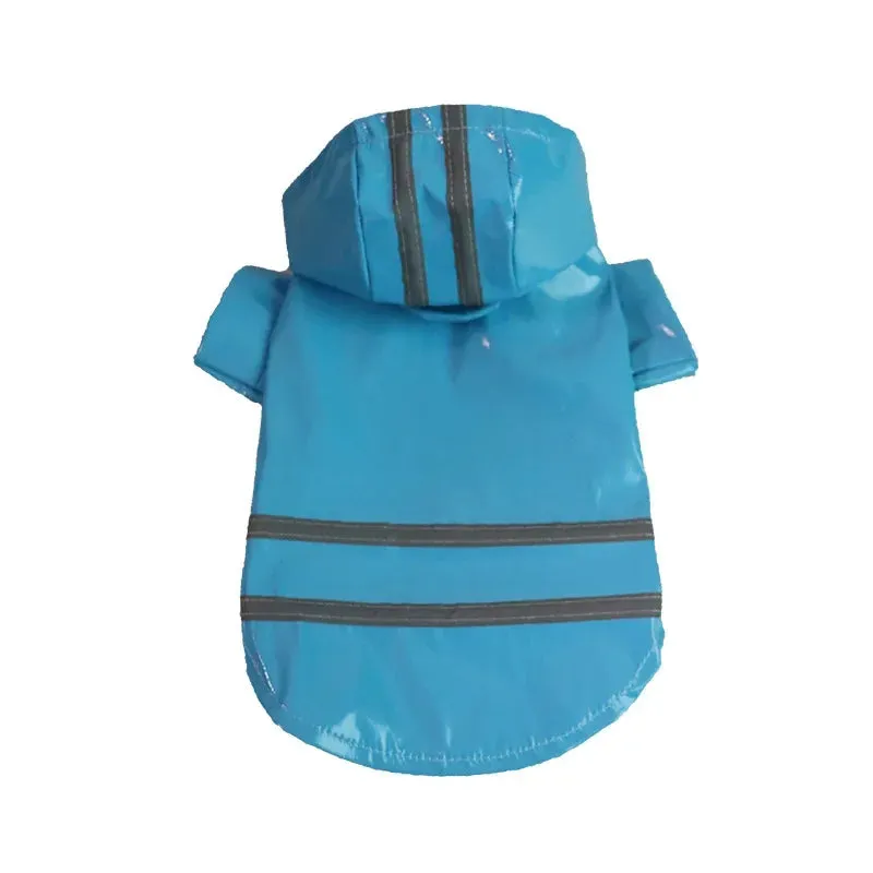 Waterproof Dog Jacket PU Dog Raincoat For Small Dogs Cats Reflective Puppy Raincape Chihuahua Yorkies Raincoat Pet Poncho