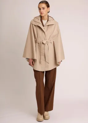 Waterproof Luxury Poncho Cape - Beige