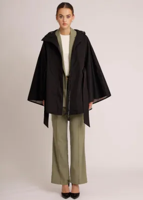 Waterproof Luxury Poncho Cape  - Black