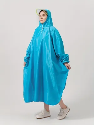 Waterproof Reusable Unisex Rain Poncho with Adjustable Hood for Cycling, Motorcycle Riding, and Outdoor Activities - Durable, Lightweight, and Compact Design - Easy to Carry and Store