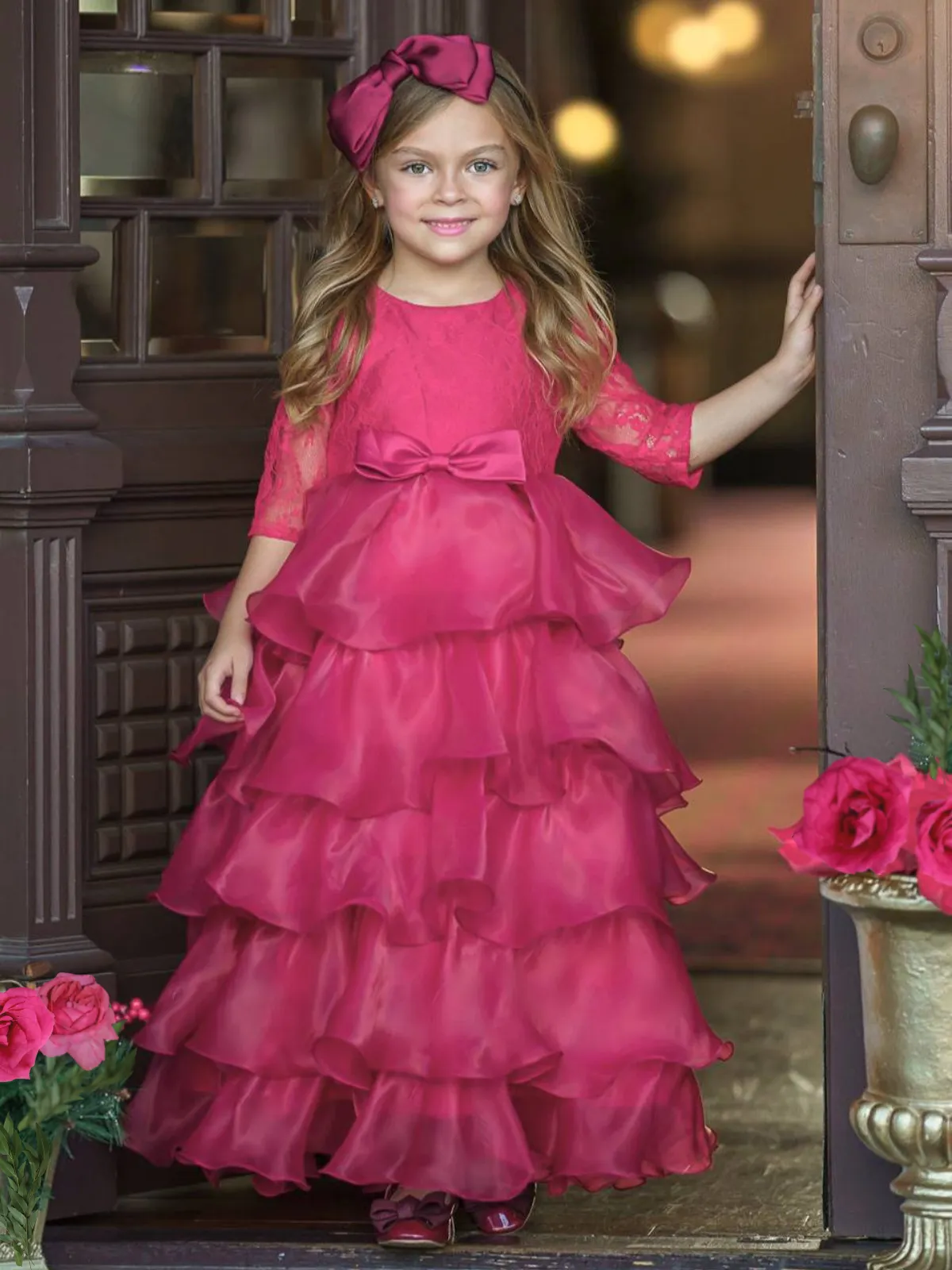 Wear The Crown Lace Ruffle Special Occasion Gown