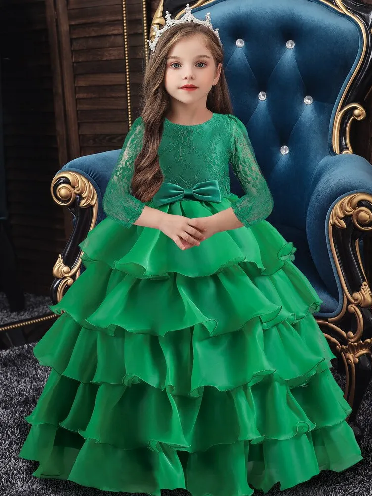 Wear The Crown Lace Ruffle Special Occasion Gown