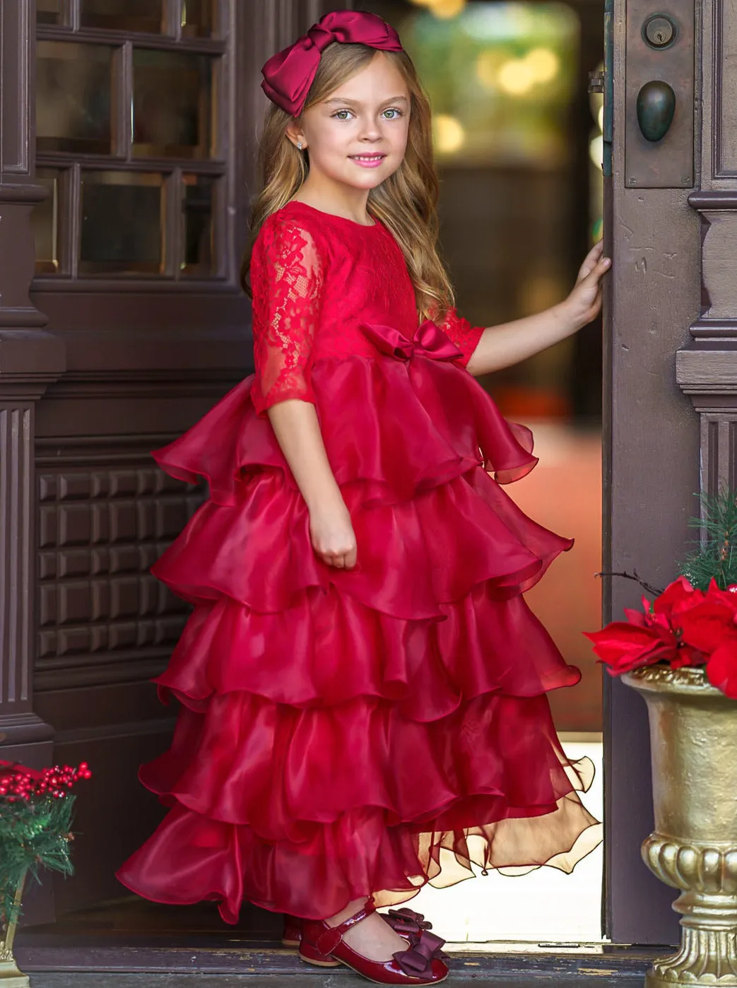 Wear The Crown Lace Ruffle Special Occasion Gown