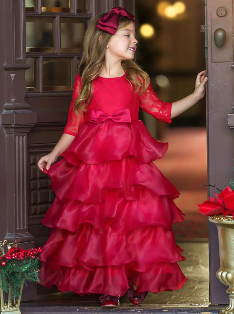 Wear The Crown Lace Ruffle Special Occasion Gown