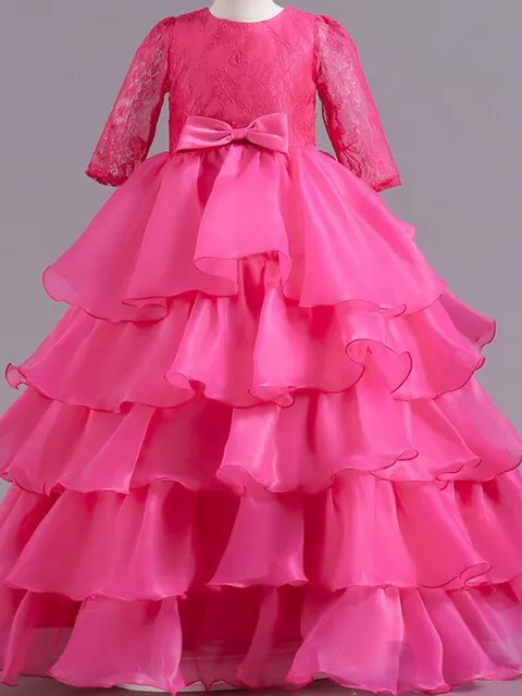 Wear The Crown Lace Ruffle Special Occasion Gown