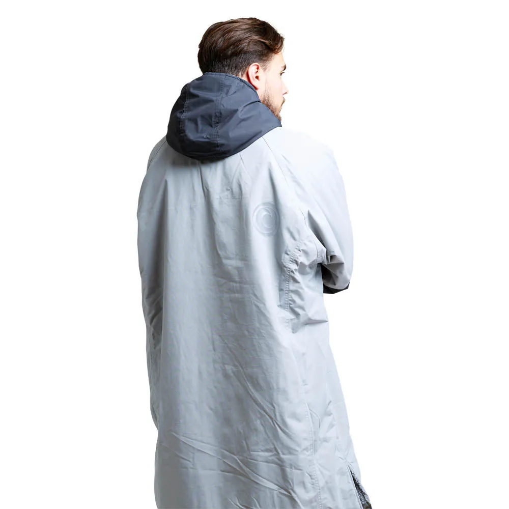 White Water Hard Shell Drying / Changing Robe - Grey/Black/Grey Lining