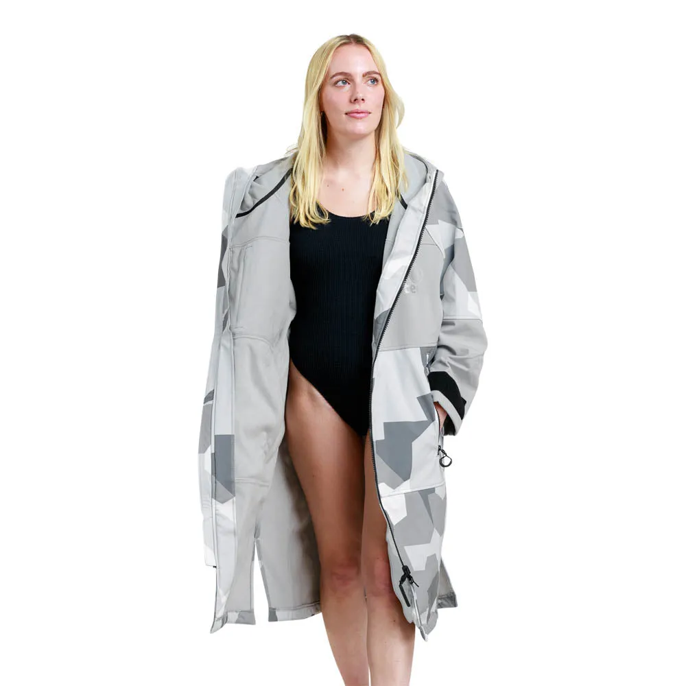 White Water Soft Shell Drying / Changing Robe - Arctic Camo/Grey Lining