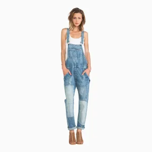 Women's Erin Rolled Crop Relaxed Overall in Lost Paradise