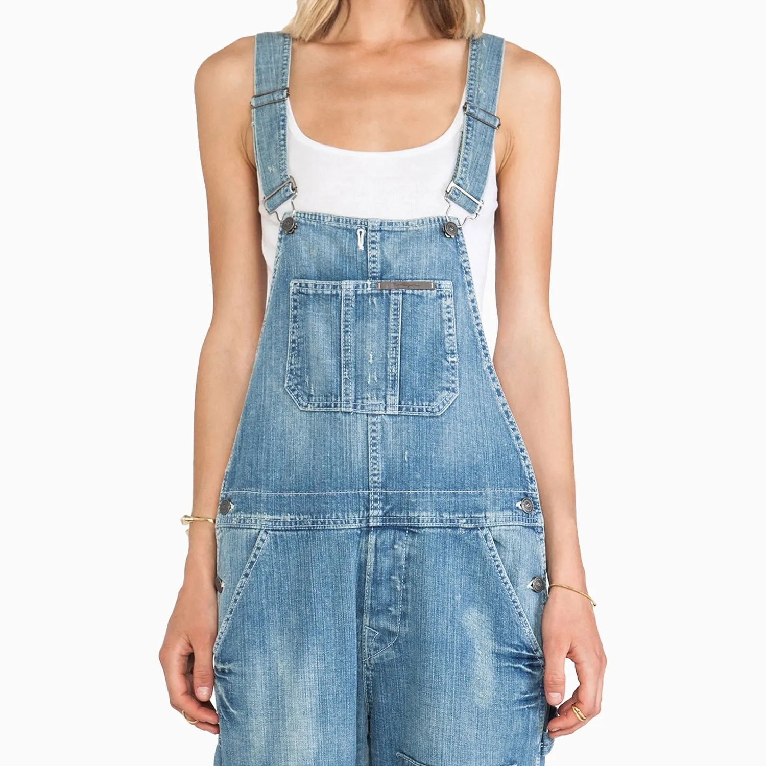 Women's Erin Rolled Crop Relaxed Overall in Lost Paradise